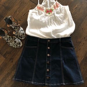 American Rag denim skirt.